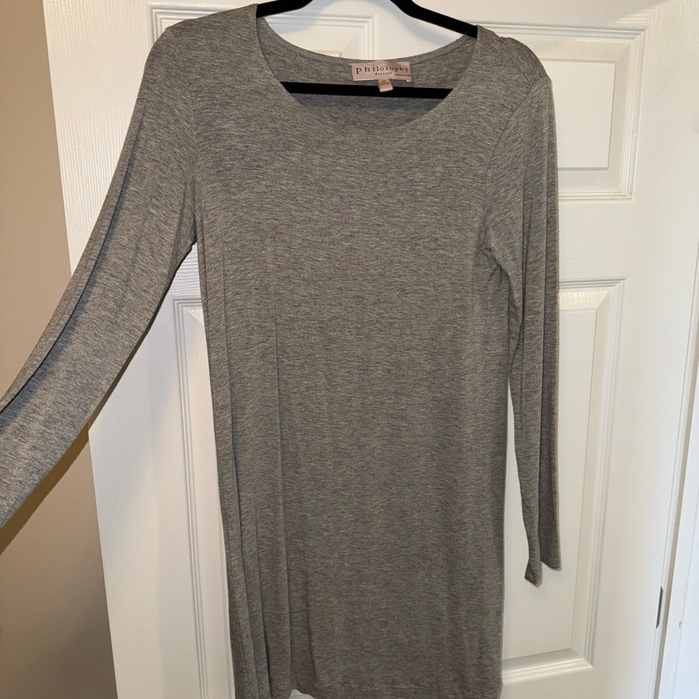 Philosophy Heather Gray Long Sleeve Dress